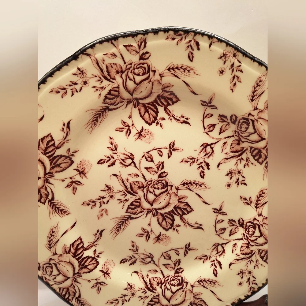Wood & Sons Colonial Rose Pattern Salad Plate Made In England - Picture 4 of 4